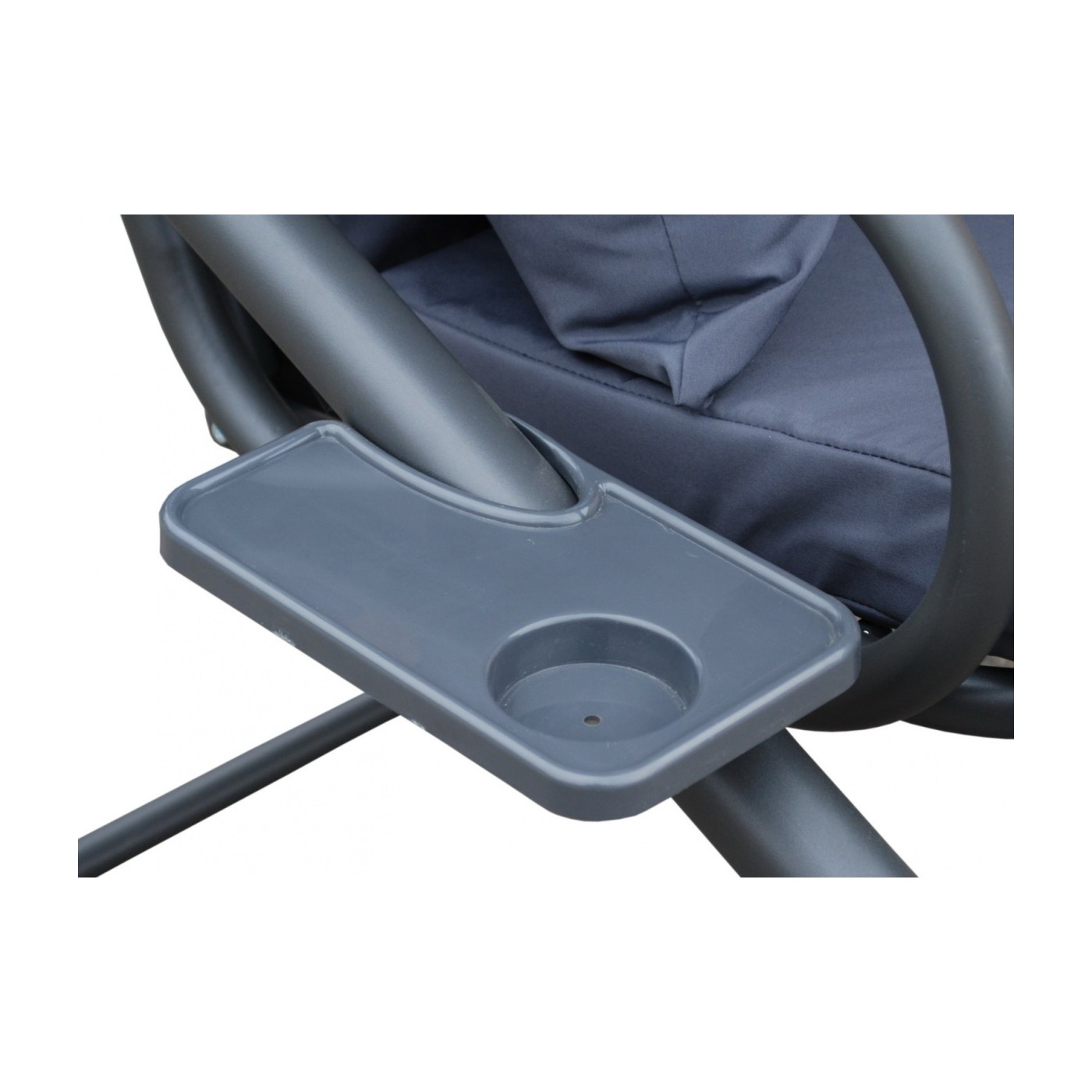 Rodinná Hojdačka záhradná s Strechou Hnedý vzor + Textilínia 2x1 + Nastaviteľné sedadlo + Matrac + 2 Držiaky na nápoje