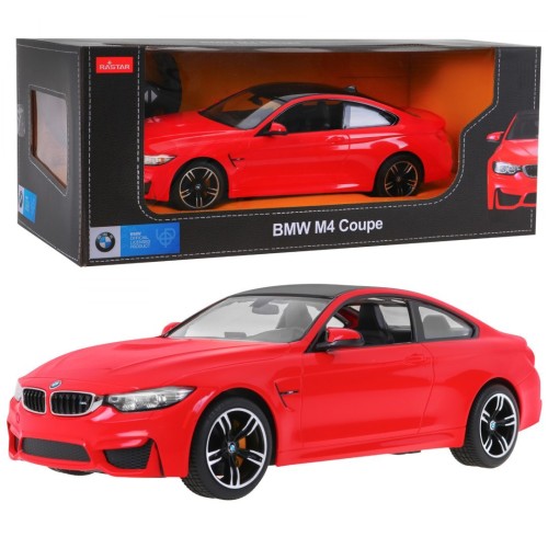 BMW M4 Coupe červené RASTAR model 1:14 Diaľkovo ovládané auto + ovládač 2,4 GHz