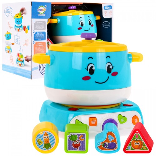 Interaktívna kuchyňa 4v1 pre deti 18m+ Kuchynka Panvica Hrniec + Triedič