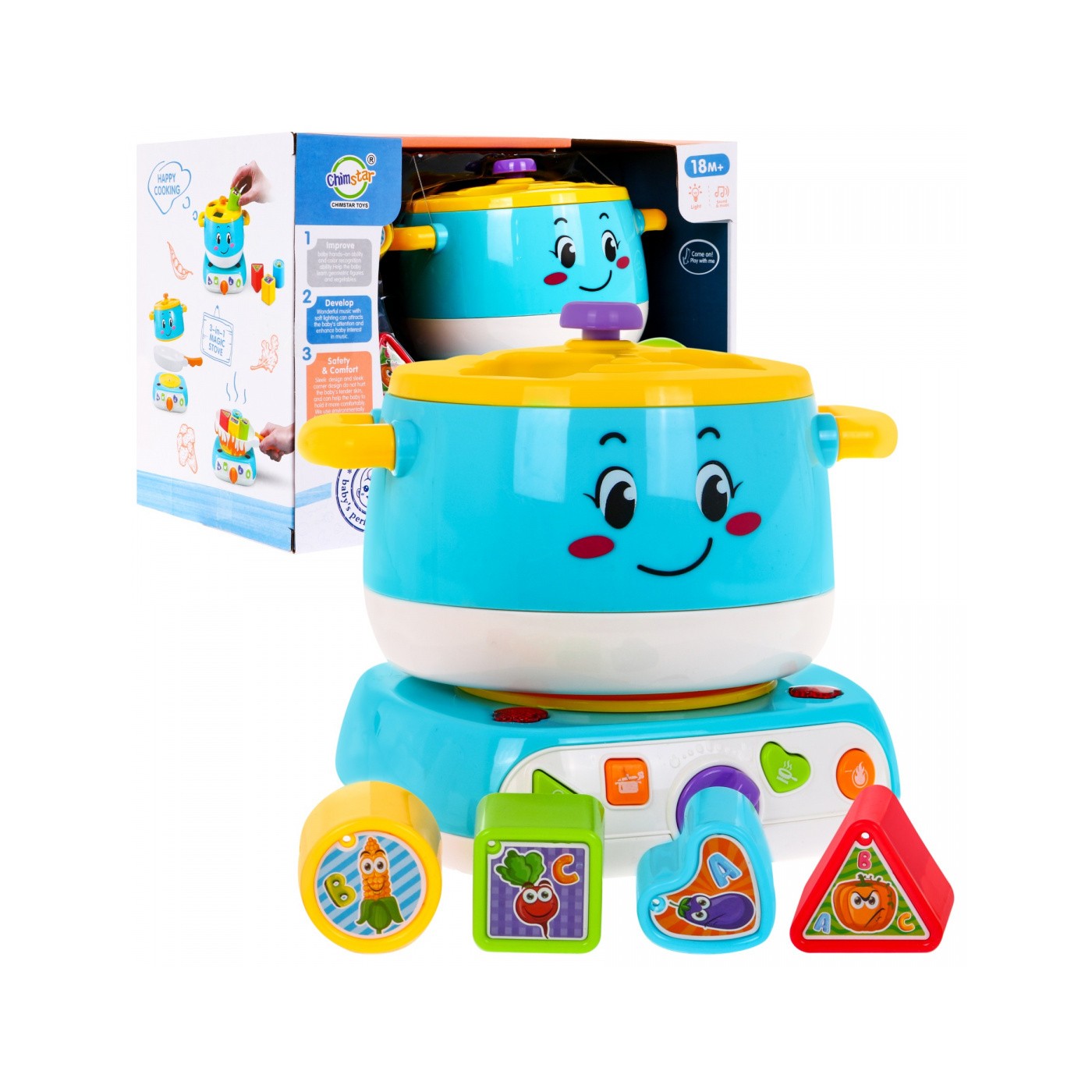 Interaktívna kuchyňa 4v1 pre deti 18m+ Kuchynka Panvica Hrniec + Triedič