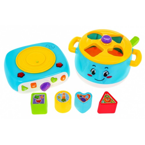 Interaktívna kuchyňa 4v1 pre deti 18m+ Kuchynka Panvica Hrniec + Triedič