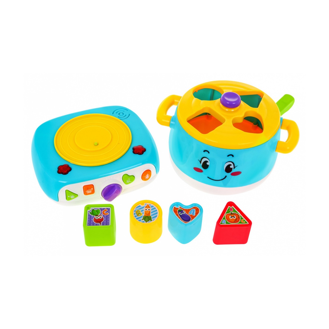 Interaktívna kuchyňa 4v1 pre deti 18m+ Kuchynka Panvica Hrniec + Triedič