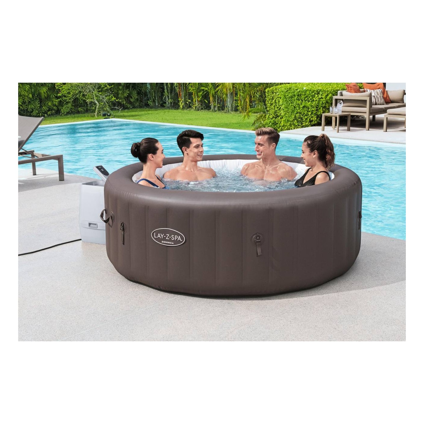 Lay-Z-Spa Dominica SMART HydroJet Jacuzzi BESTWAY