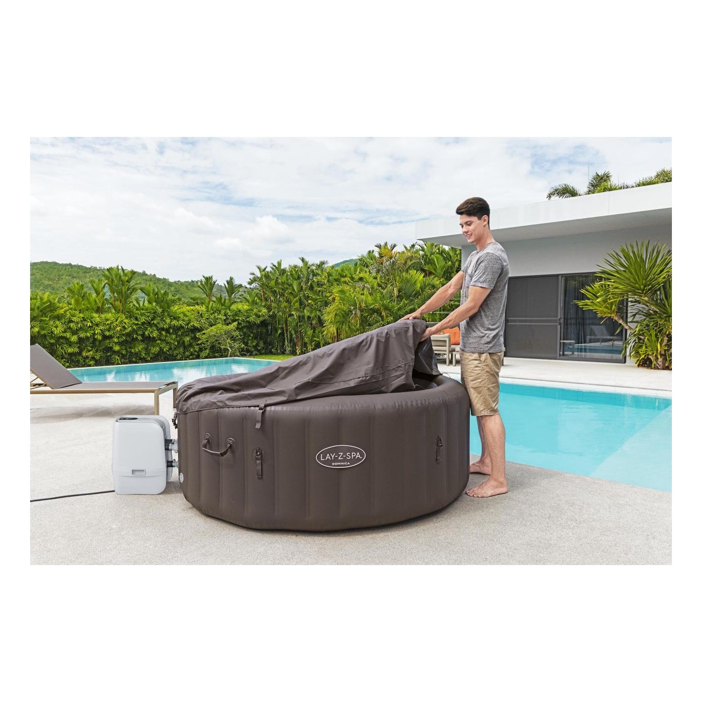 Lay-Z-Spa Dominica SMART HydroJet Jacuzzi BESTWAY