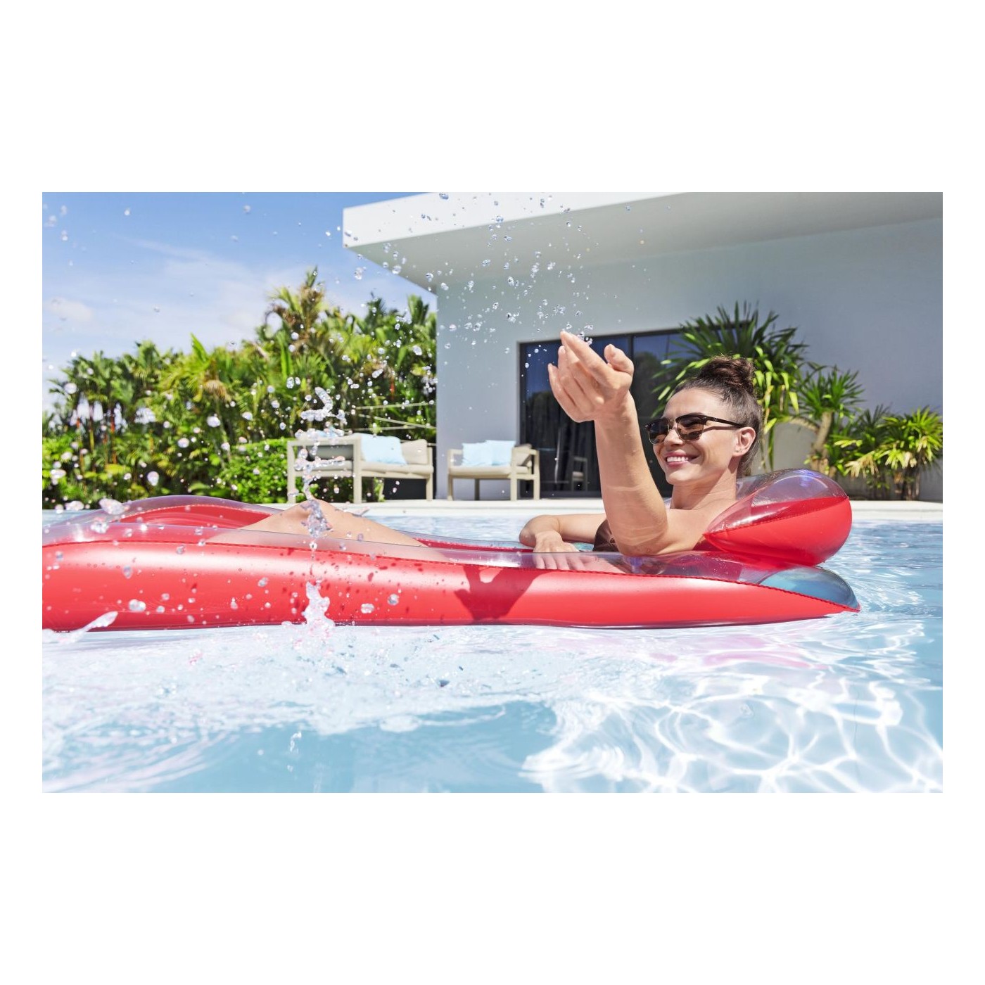 Červený sieťovaný spodný matrac BESTWAY