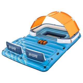 Veľký Ostrov na plávanie 6-miestny BESTWAY 373x264x73cm + Strecha + Termotaška + Sieťové dno + Opierky