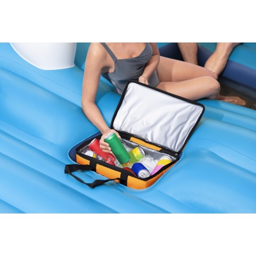 Veľký Ostrov na plávanie 6-miestny BESTWAY 373x264x73cm + Strecha + Termotaška + Sieťové dno + Opierky