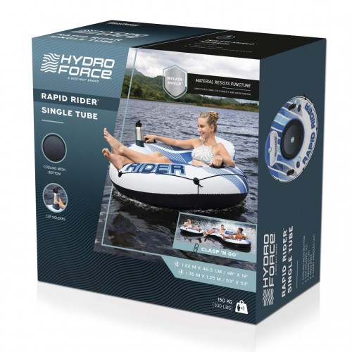 Nafukovací Matrac na plávanie Rapid Rider BESTWAY 135cm + Opar + Sieťové dno + Miesto na nápoje + Uchyt