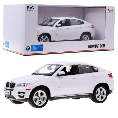 BMW X6 biele RASTAR model 1:14 Diaľkovo ovládané Auto SUV + ovládač 2,4 GHz