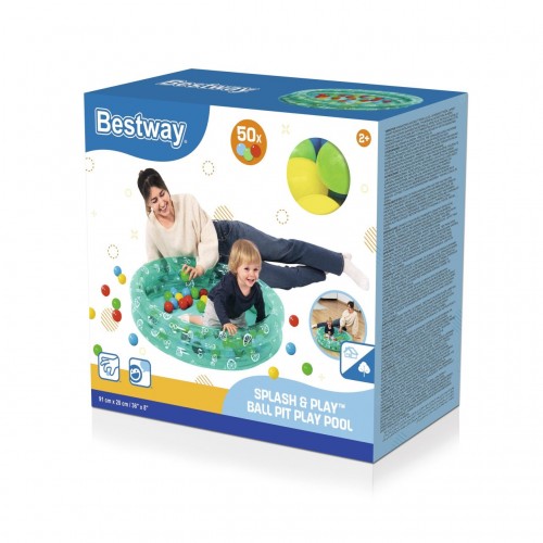 Zelený bazén 91x20cm + loptičky BESTWAY