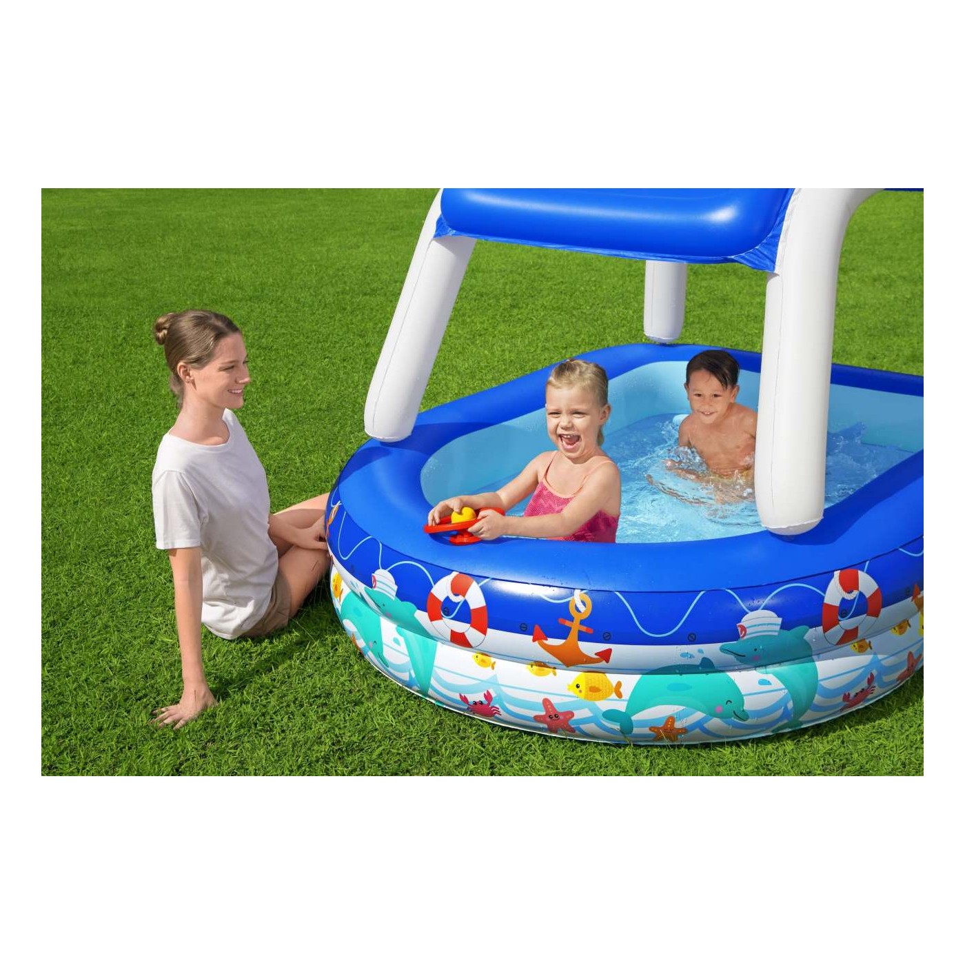 Bazén so strechou 213x155cm Ocean BESTWAY