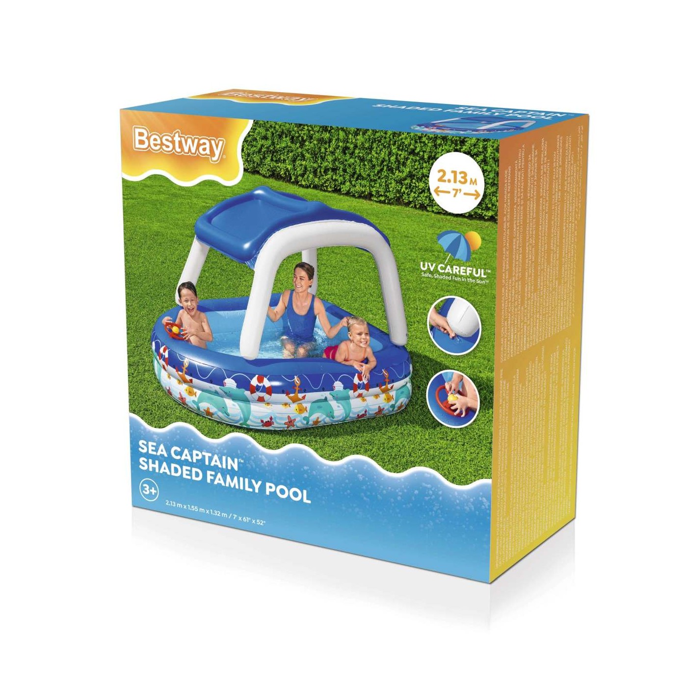 Bazén so strechou 213x155cm Ocean BESTWAY