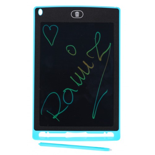 Interaktívny Tablet na kreslenie pre deti 3+ modrý 8,5" + Pero + Farebné kresby