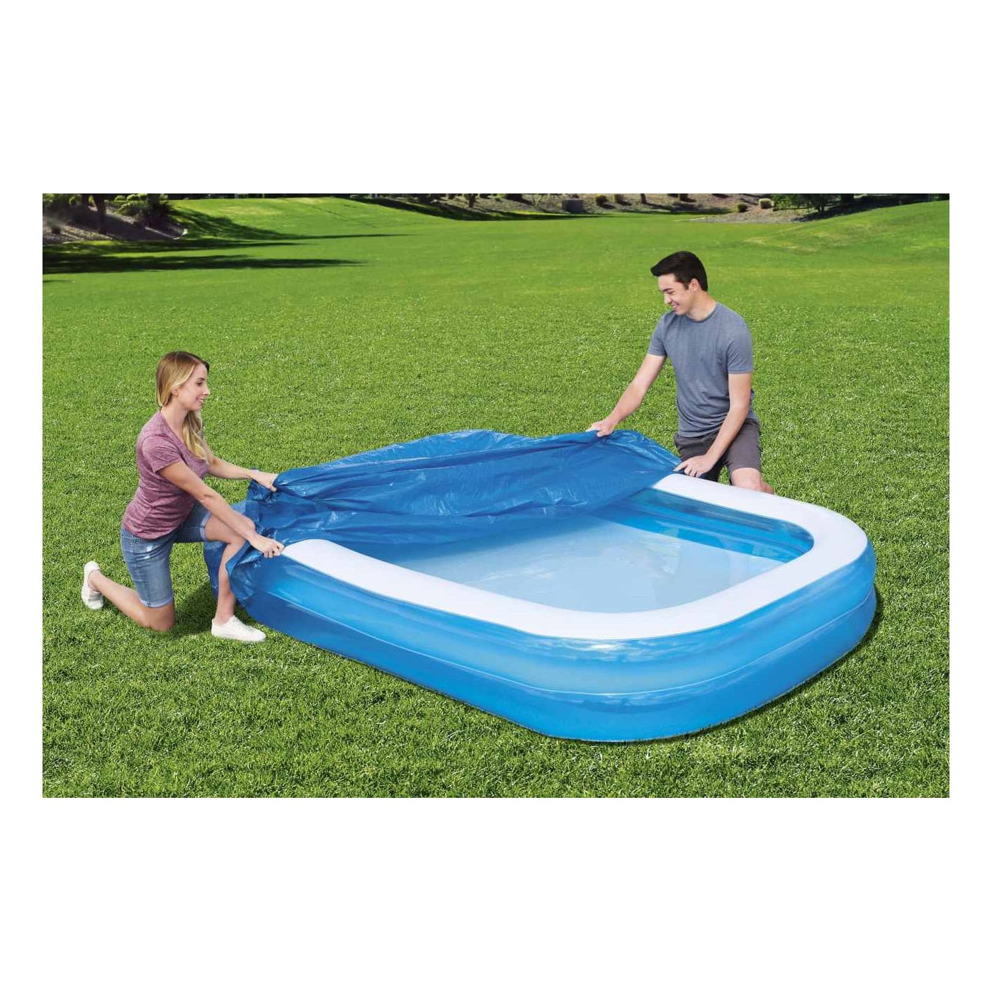 Kryt 295x220cm na Nafukovací bazén 262x175x51cm BESTWAY