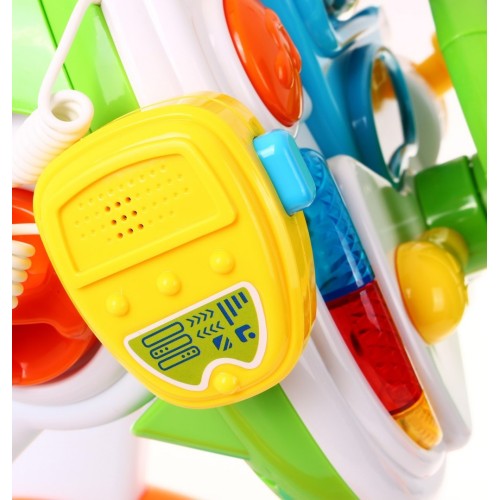 Interaktívny Simulátor autíčka pre deti 3+ Zvuky Svetlá + Kokpit + Volant + Pedály + Stolička