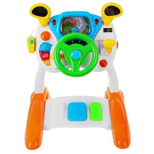 Interaktívny Simulátor autíčka pre deti 3+ Zvuky Svetlá + Kokpit + Volant + Pedály + Stolička