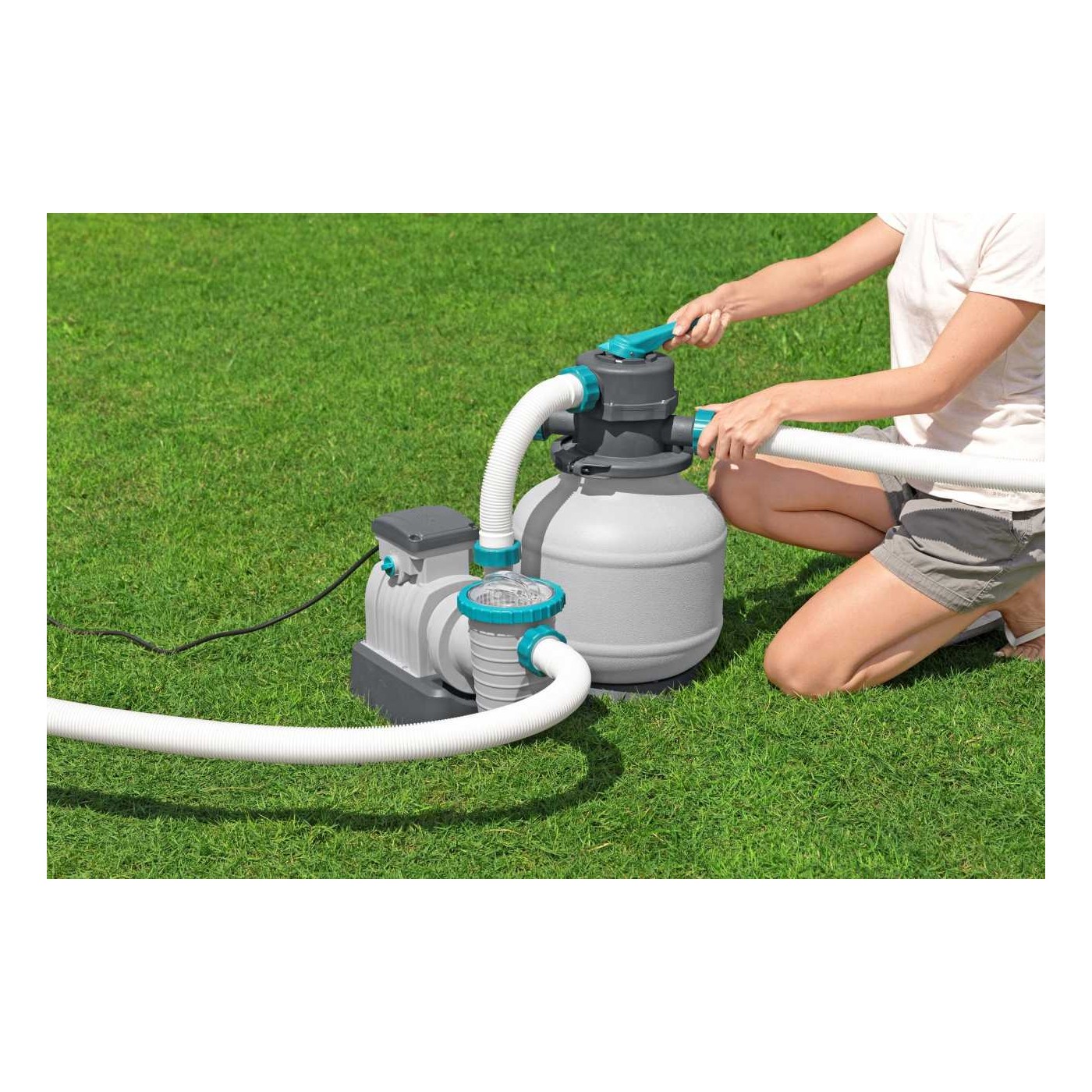 Pieskové filtračné čerpadlo pre bazény BESTWAY 8327 l/h + Spojky + Hadice