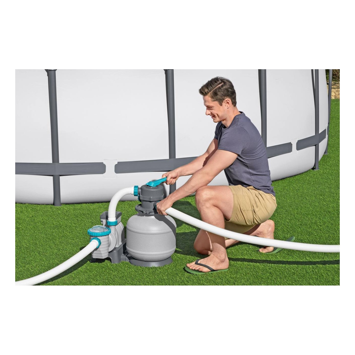 Pieskové filtračné čerpadlo pre bazény BESTWAY 8327 l/h + Spojky + Hadice