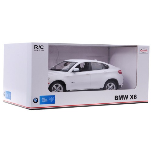 BMW X6 biele RASTAR model 1:14 Diaľkovo ovládané Auto SUV + ovládač 2,4 GHz