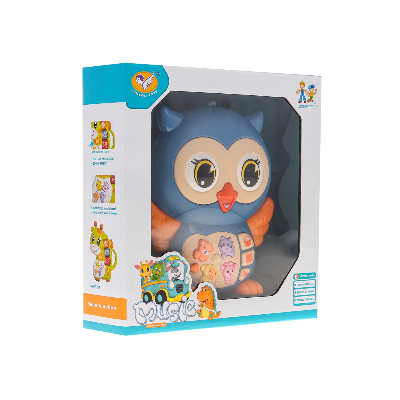 Interaktívna modrá sova