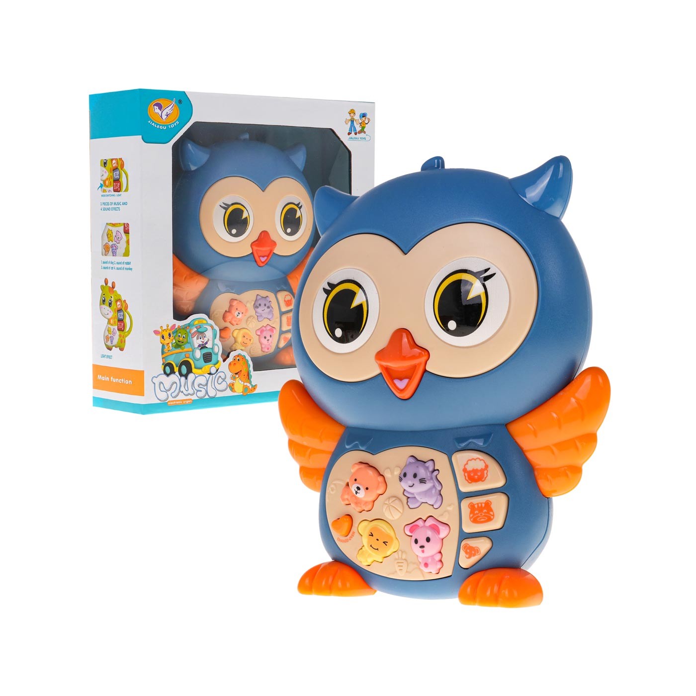 Interaktívna modrá sova