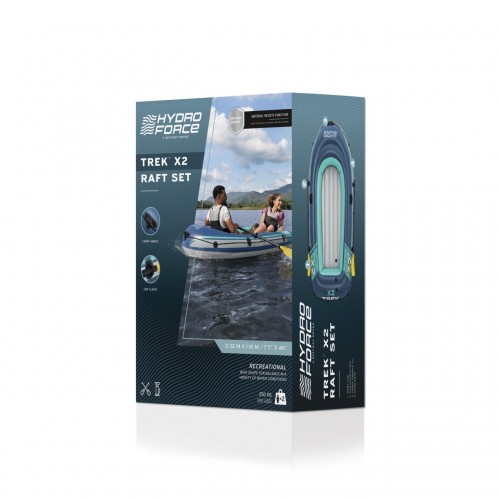 Nafukovací čln TREK X2, 232 cm x 118 cm + príslušenstvo BESTWAY