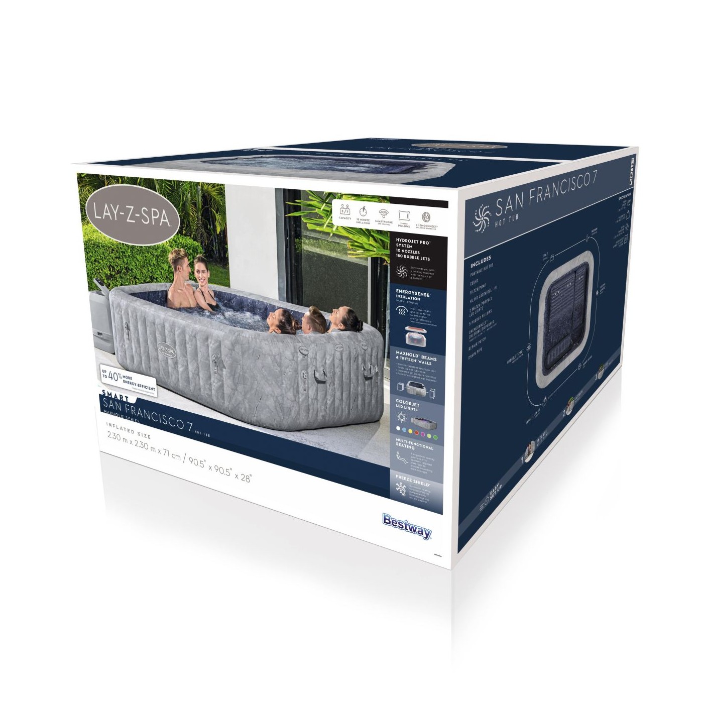 Lay-Z-Spa San Francisco SMART HydroJet PRO Jacuzzi BESTWAY