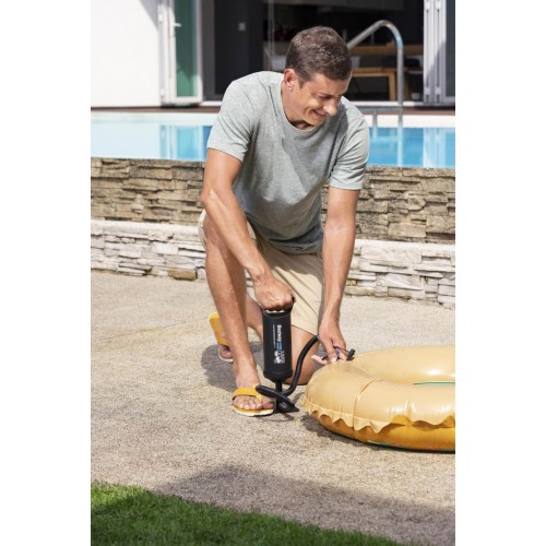 Ručná piestová pumpa BESTWAY 0,85l/cyklus + 3 koncovky + flexibilná hadica