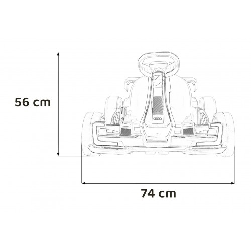 Kart Audi s driftovacou funkciou Biela