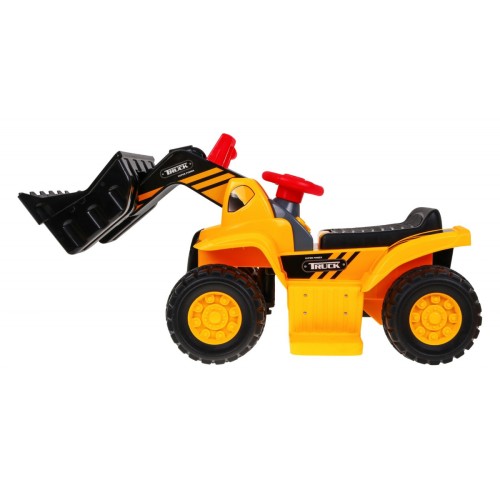 Buldozér na batérie pre deti Odrážadlo + Prilba + Pohyblivá lopata + Zvuky