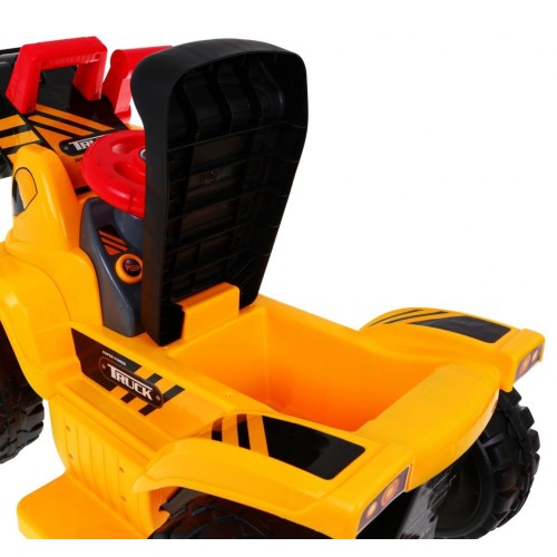 Buldozér na batérie pre deti Odrážadlo + Prilba + Pohyblivá lopata + Zvuky