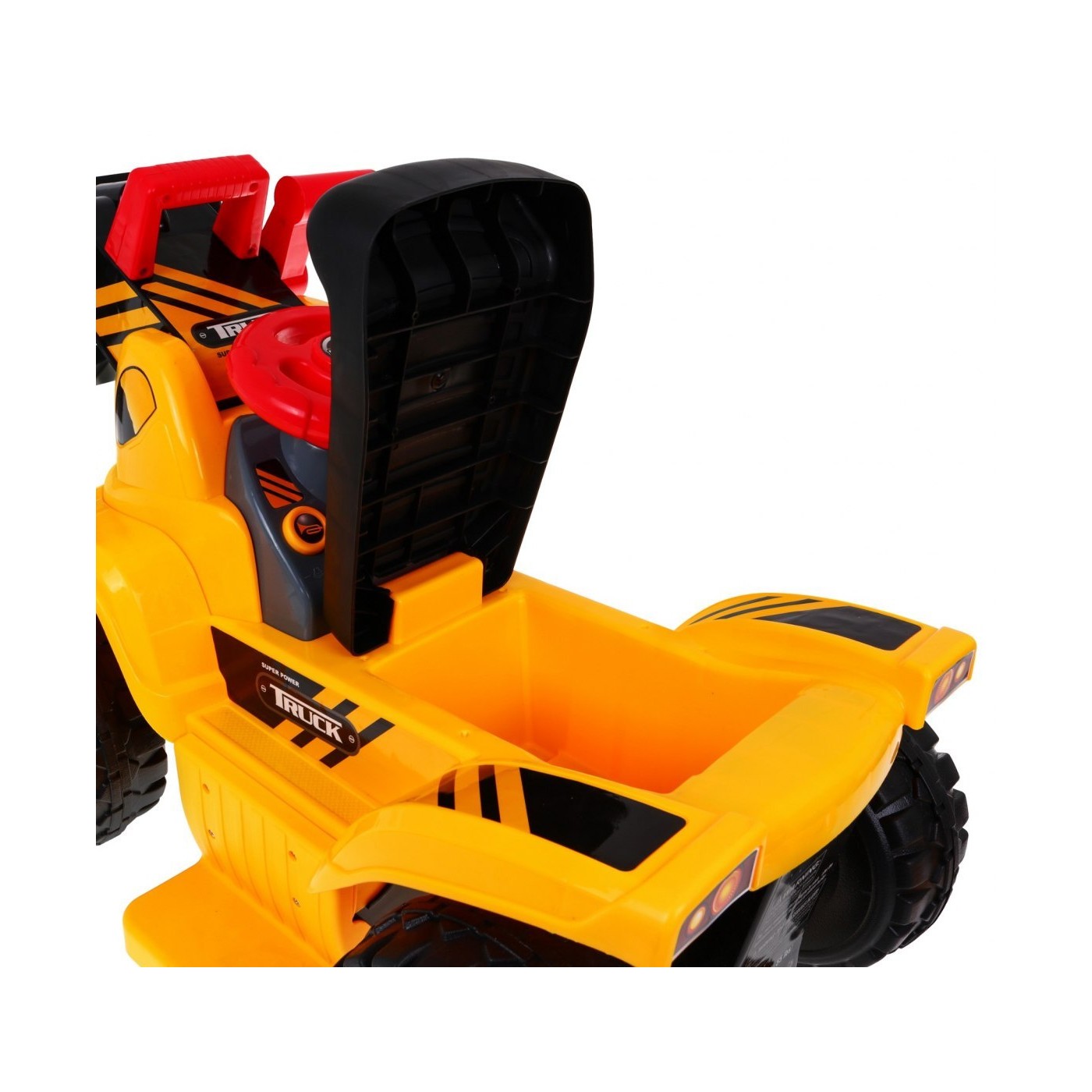 Buldozér na batérie pre deti Odrážadlo + Prilba + Pohyblivá lopata + Zvuky
