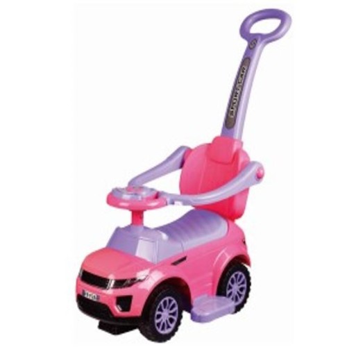 Odrážadlo s rúčkou ružové