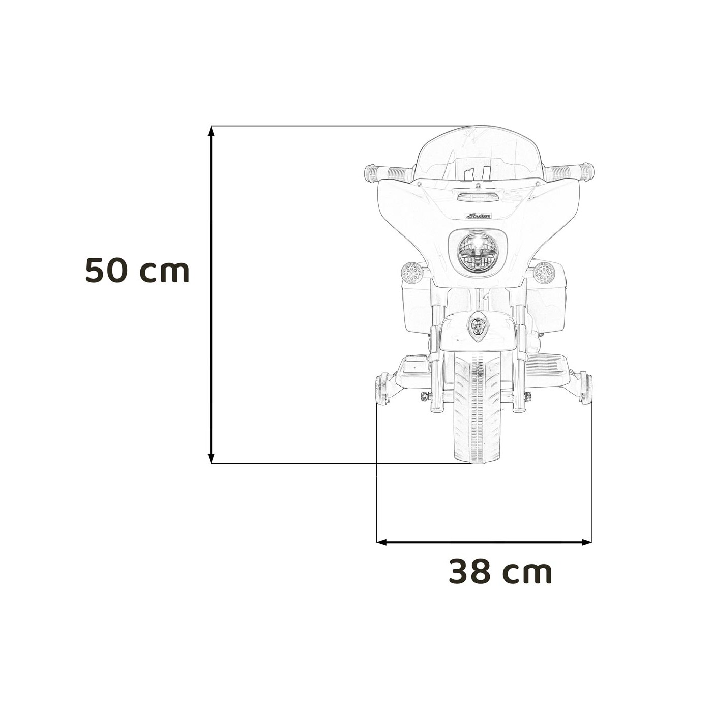 Pojazd Chopper INDIAN Biely