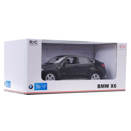 BMW X6 čierne RASTAR model 1:14 Diaľkovo ovládané Auto SUV + ovládač 2,4 GHz