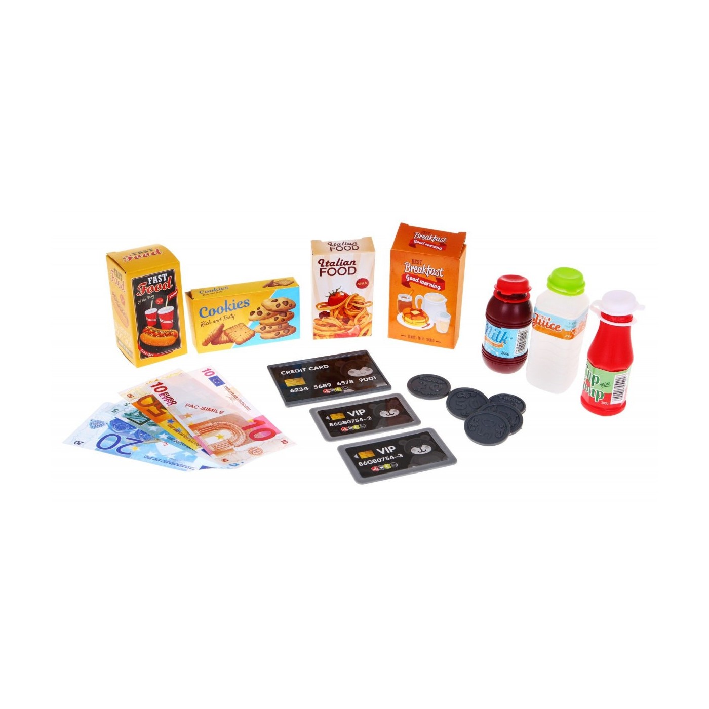 Realistická Pokladňa obchodná pre deti 3+ Dotykový panel Kalkulačka + Skener + Napodobeniny potravín