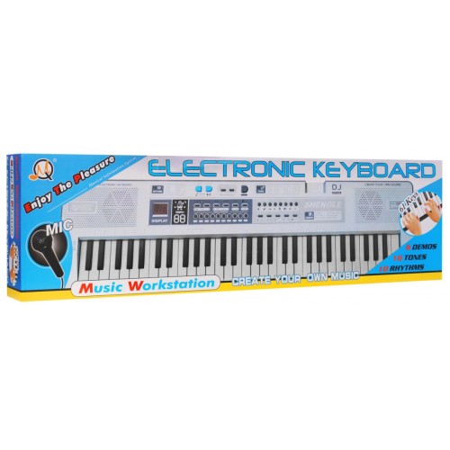 Biele Klávesypre deti 5+ Mikrofón + Nahrávanie + Reproduktory Stereo - model č. 008