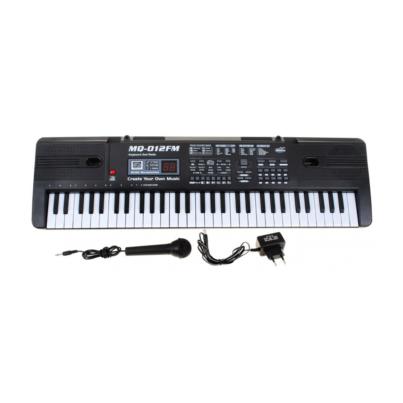 Klávesy s funkciou výuky pre deti 5+ Mikrofón + Nahrávanie Rádio - model č. 012