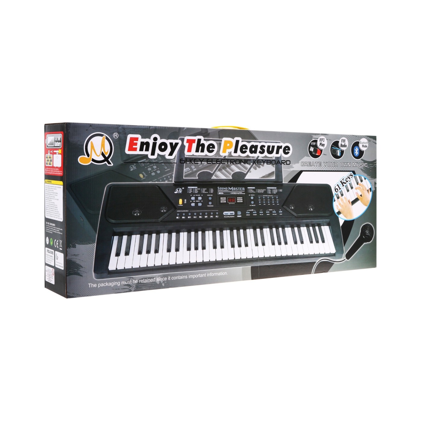 Klávesy s režimom výuky pre deti 5+ Stojan na noty Mikrofón Rádio - model č. 600