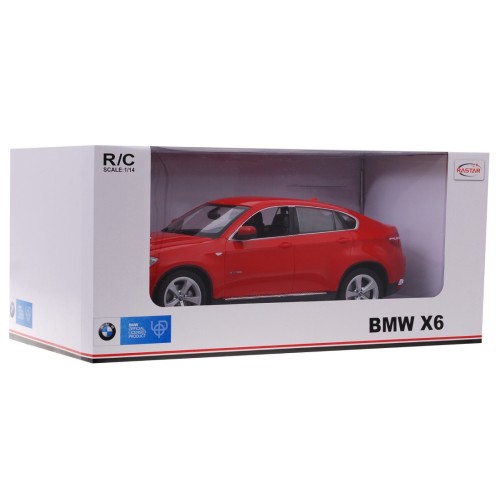 BMW X6 červené RASTAR model 1:14 Diaľkovo ovládané Auto SUV + ovládač 2,4 GHz