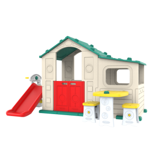 Veľký dom so zelenou strechou 4v1