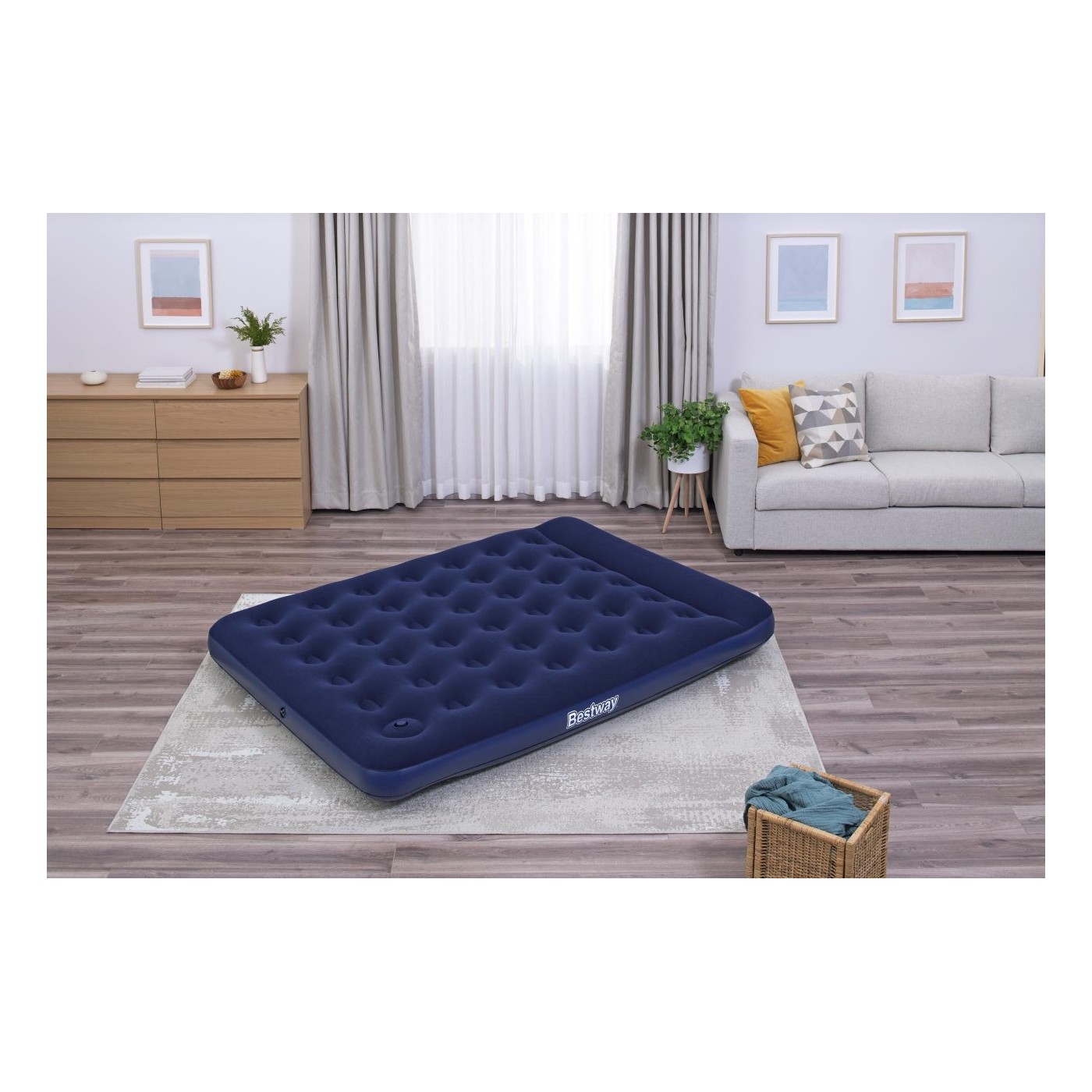 Velúrový matrac QUEEN 203/152/28cm BESTWAY