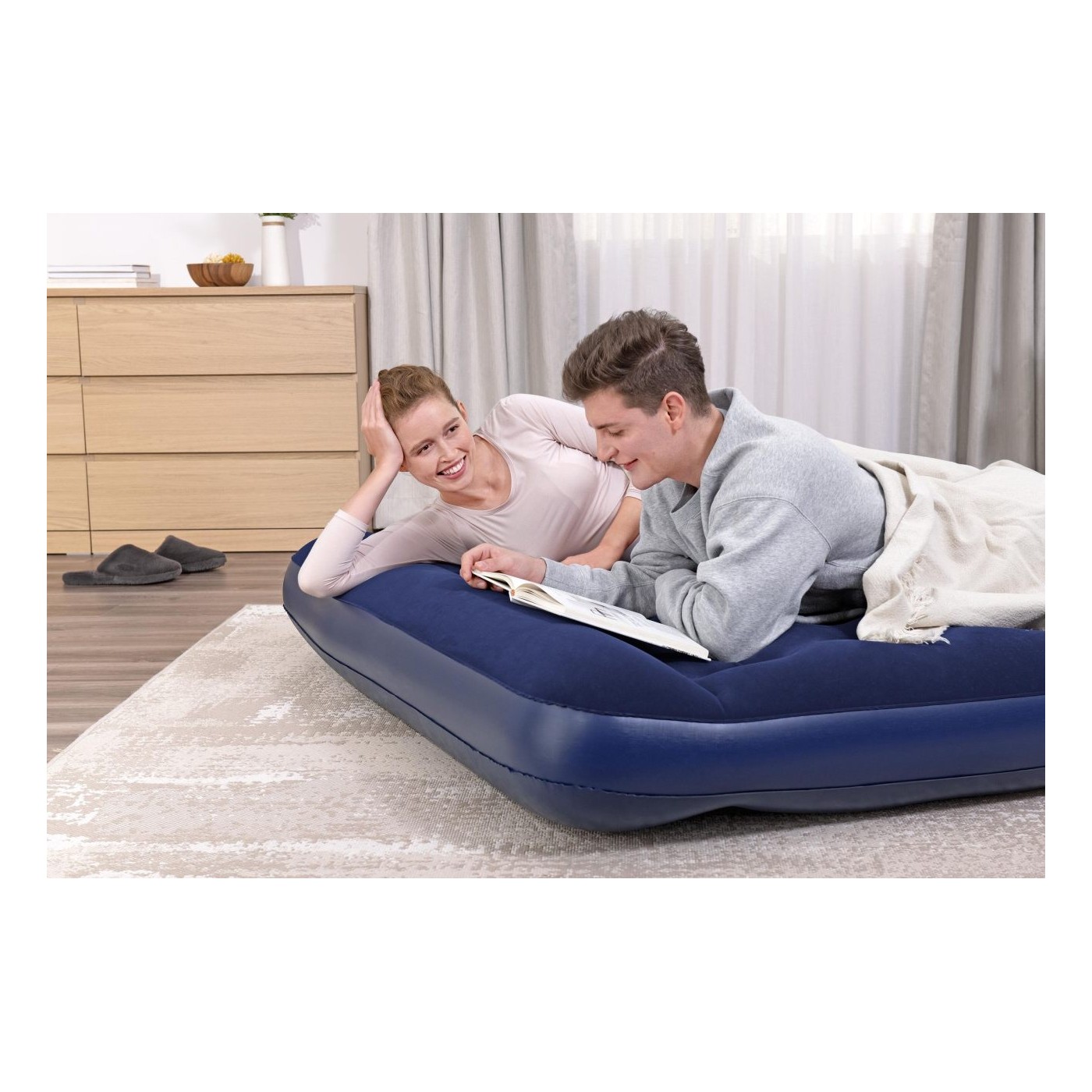 Velúrový matrac QUEEN 203/152/28cm BESTWAY