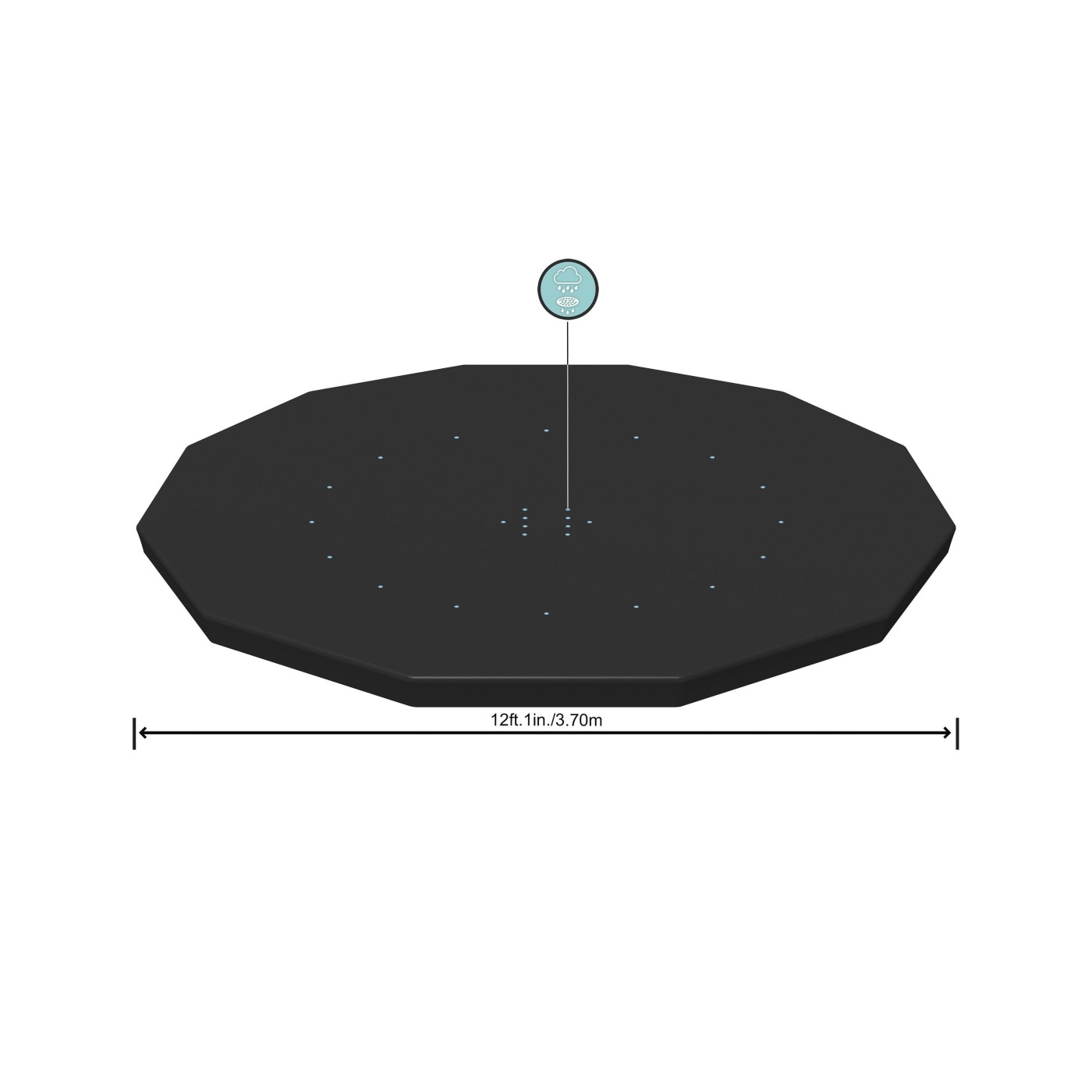 Zastrešenie 370 cm pre rámový a panelový bazén 360-366cm/12FT BESTWAY