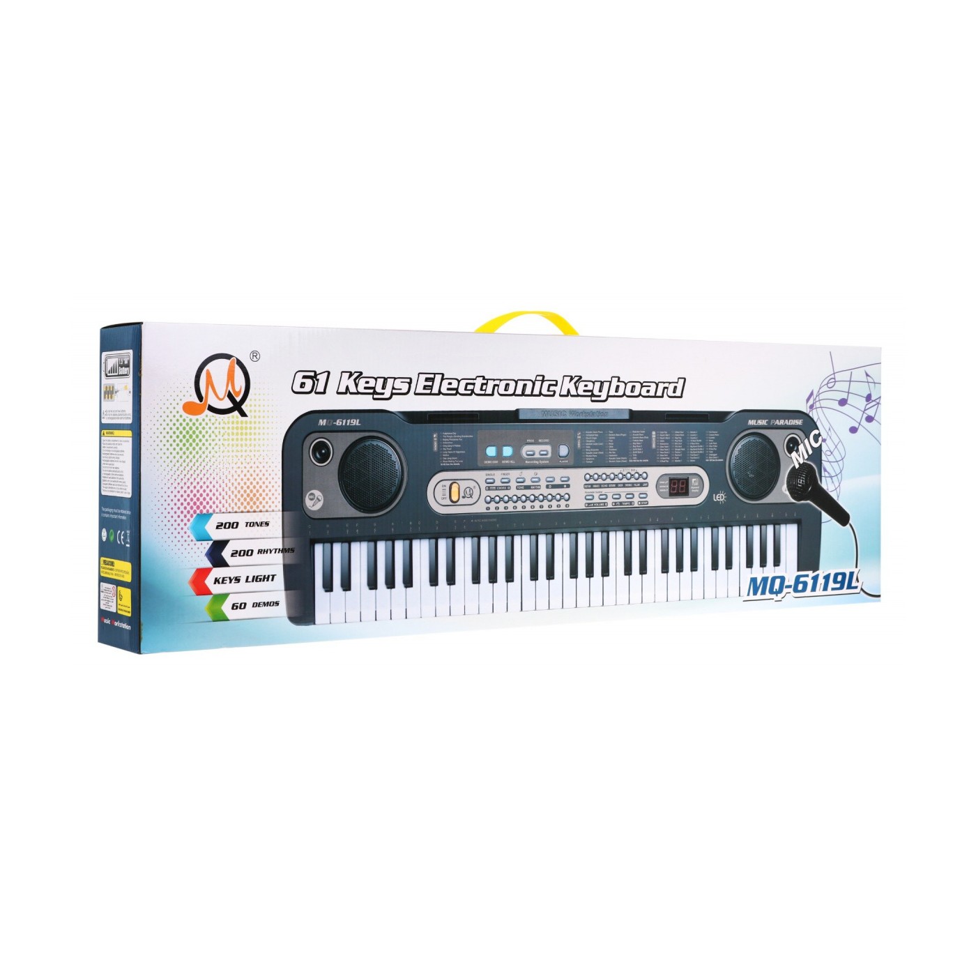 Klávesy s podsvietenými klávesmi pre deti 5+ Mikrofón Stojan na noty - model č. 6119