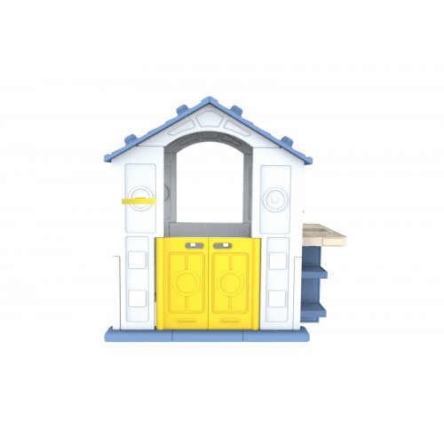 Dom S Basketbalom A Umývadlom Modrá Strecha