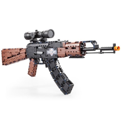 Stavebnica CaDA 738 ks. Puška AK47 pre deti 6+ Funkcia strieľania + Pohyblivé funkcie