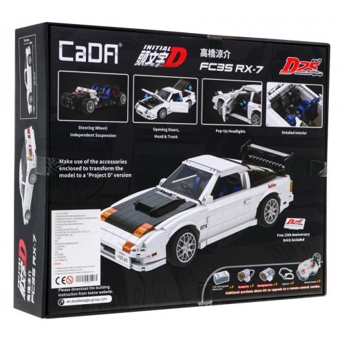 Stavebnica CaDA Initial D 1552 ks. Autíčko FC35 RX-7 pre deti 8+