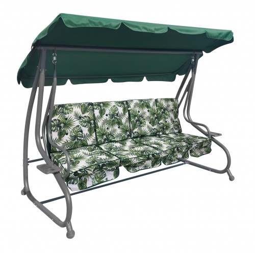 Obrovská záhradná hojdačka opletená 2x1 listami