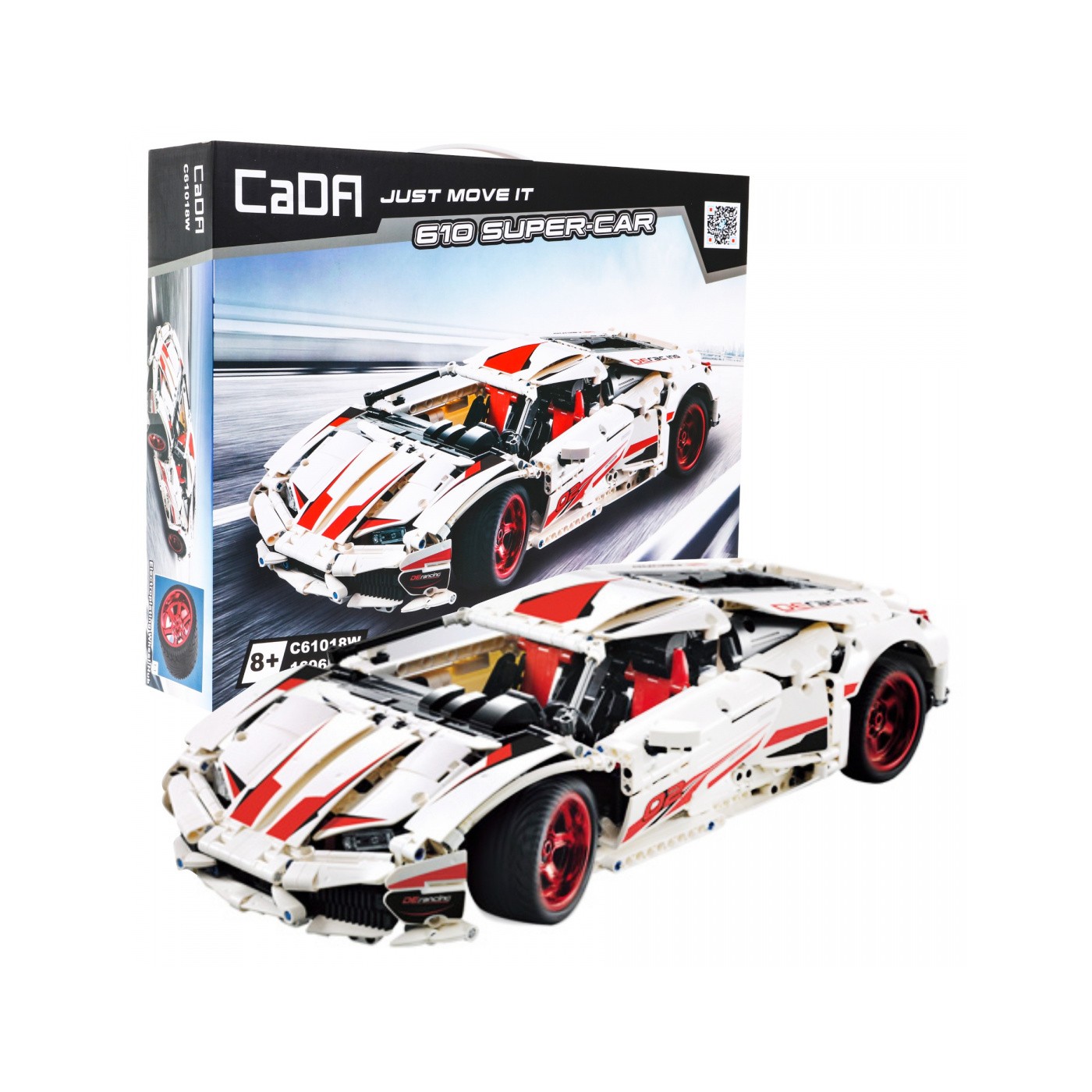 Stavebnica CaDA 1696 ks. Športové autíčko 610 SUPER-CAR pre deti 8+